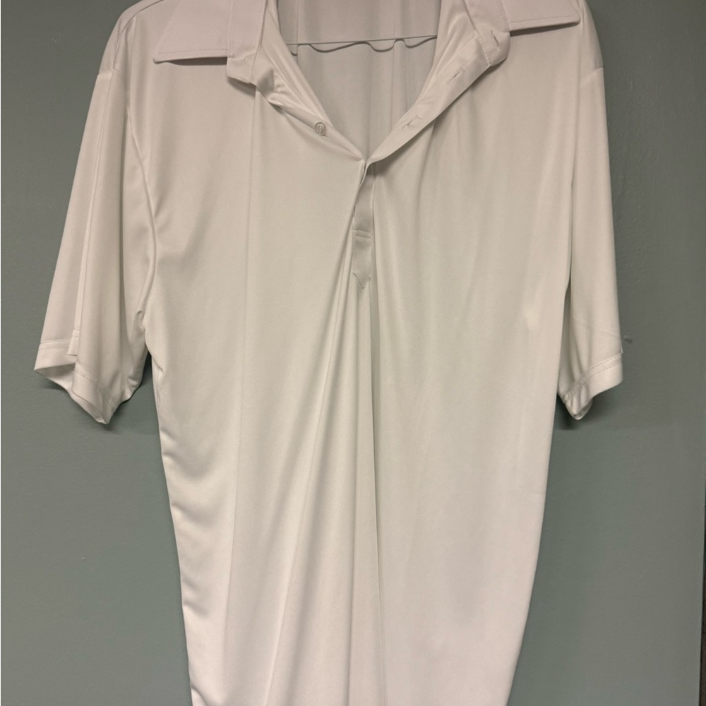 Collars & Co Men's White Short-Sleeve Polo Shirt 2XL